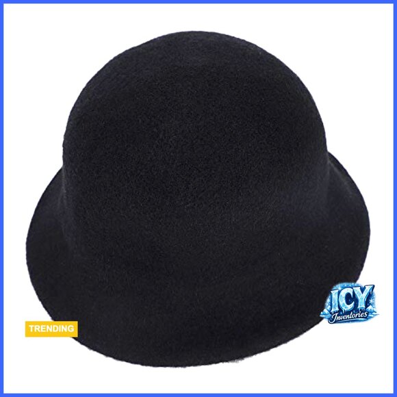 Faux Wool Felt Bucket Hat Winter Warm Foldable Adjustable Ladies Fedora main image 6